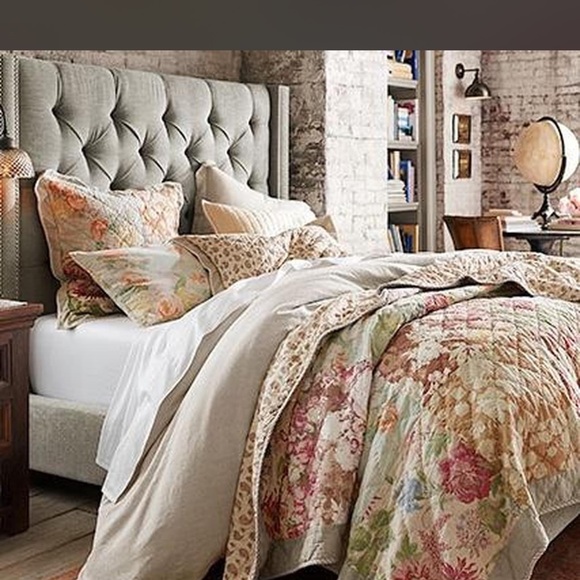 Pottery Barn | Bedding | Pottery Barn Floral Patchwork Carolina King ...